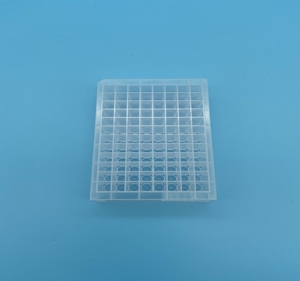 円形の最下の透明なQpcr 96はよく深い井戸の版をよく平方する