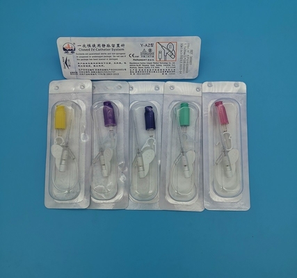 26G蝶肯定的な圧力タイプ使い捨て可能なIvのCannulaの小さい血管の紫色