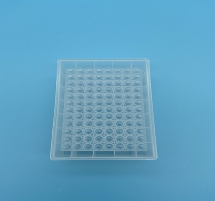 円形の最下の透明なQpcr 96はよく深い井戸の版をよく平方する