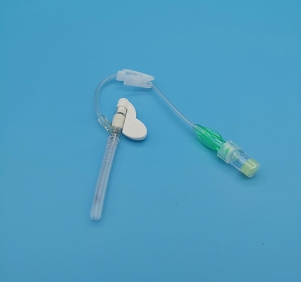緑18G蝶タイプIvのCannulaの使い捨て可能な外科注入の輸血