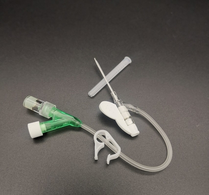 緑18G使い捨て可能なIvのCannula Yのタイプ カテーテルの外科注入の輸血