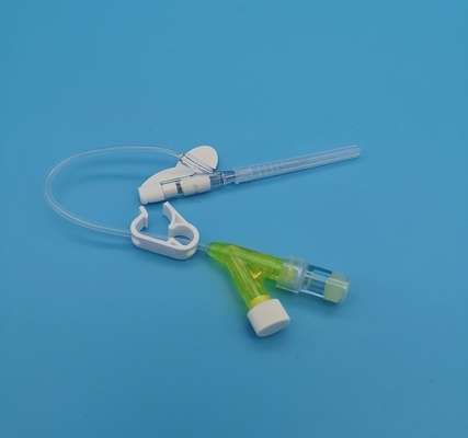使い捨て可能な24G Y小児科の新生児の注入のための黄色いIvのカテーテルをタイプするため
