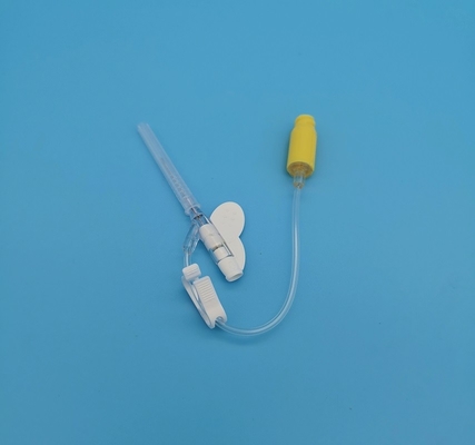 黄色く使い捨て可能なIV Cannula 24Gの蝶肯定的な圧力タイプ小児科の新生児の注入