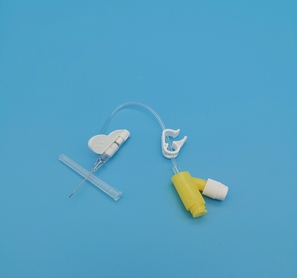 小児科の新生児の注入のための肯定的な圧力Yタイプ使い捨て可能で黄色い24台のIvのCannula