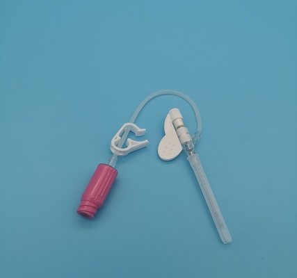 ピンクの使い捨て可能なIvのCannula 20Gの蝶タイプ肯定的な圧力緊急の注入の輸血