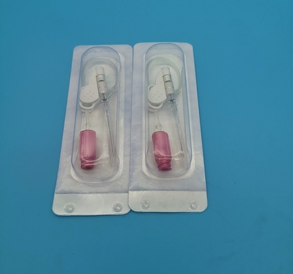 ピンクの使い捨て可能なIvのCannula 20Gの蝶タイプ肯定的な圧力緊急の注入の輸血