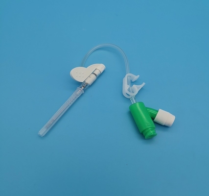 18G Yの肯定的な圧力タイプ使い捨て可能なIvのCannulaの外科注入/輸血の緑