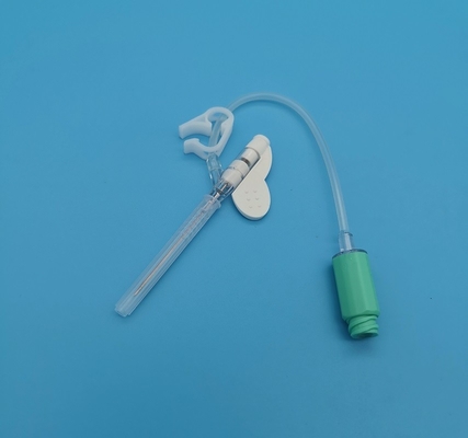 18G蝶肯定的な圧力タイプ使い捨て可能なIvのCannulaの外科注入/輸血の緑